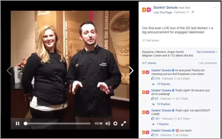 Dunkin' Donuts FB Live | Social Media Marketing for Business | ArisAlex Digital